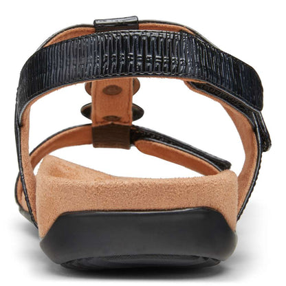 Farra Adjustable Sandal - Black Woven