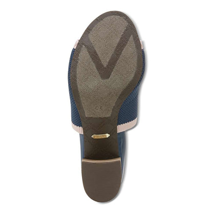 Fleur Heeled Sandal - Dark Blue