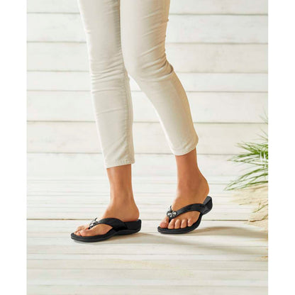 Hilda Toe Post Sandal - Black