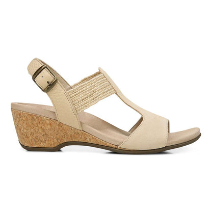 Kaytie Wedge Sandal - Semolina
