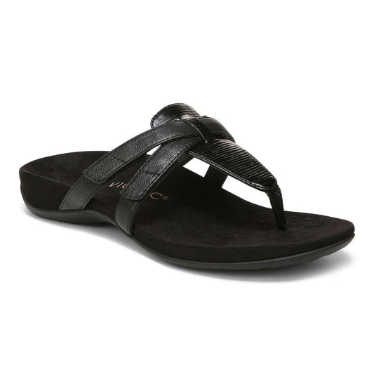Karley Toe Post Sandal - Black Wavy