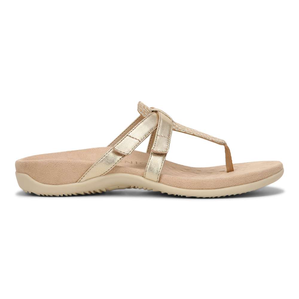 Karley Toe Post Sandal - Gold