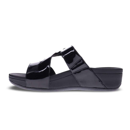 Kyla Platform Sandal - Black Patent
