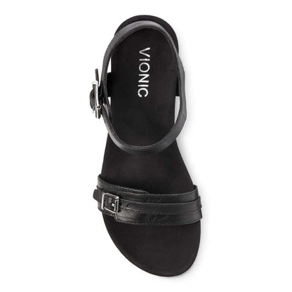 Laurie Wedge Sandal - Black