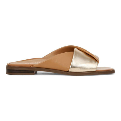 Miramar Slide Sandal - Camel/Gold