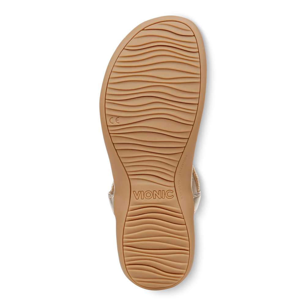 Brea Slingback Sandal - Gold Leather
