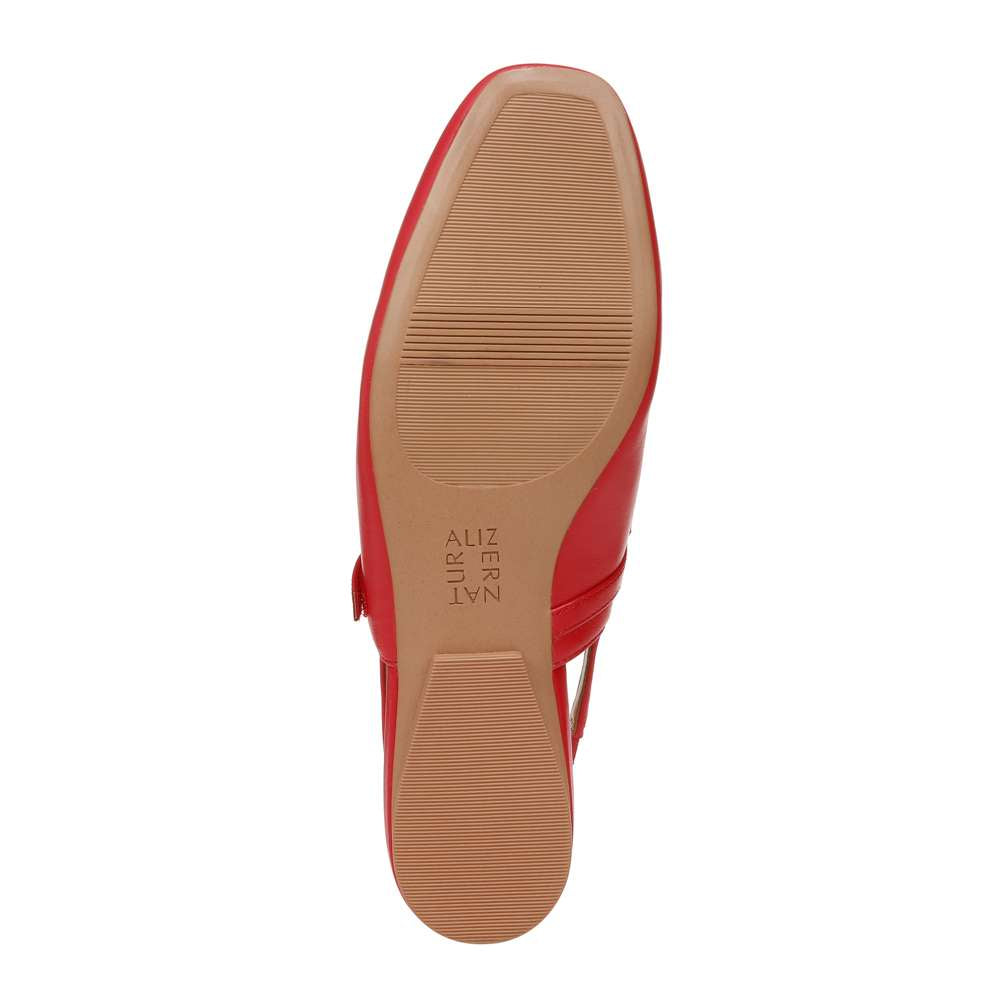 Connie Mary-Jane Slingback Flat - Crantini Red