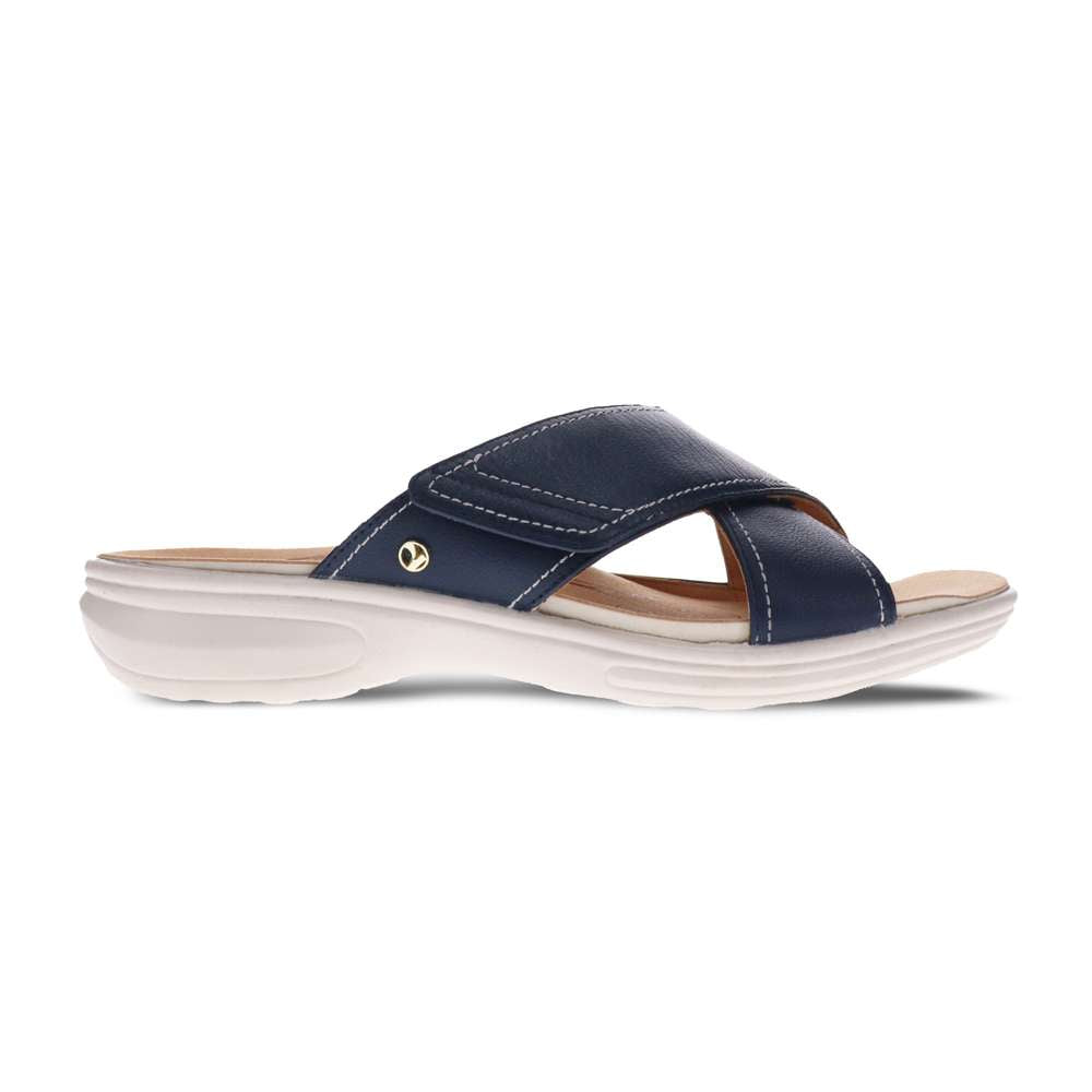 Denia Slide - Blue French