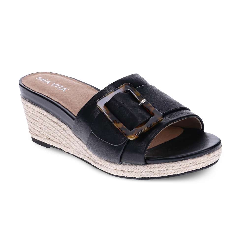 Dove Wedge Sandal - Black
