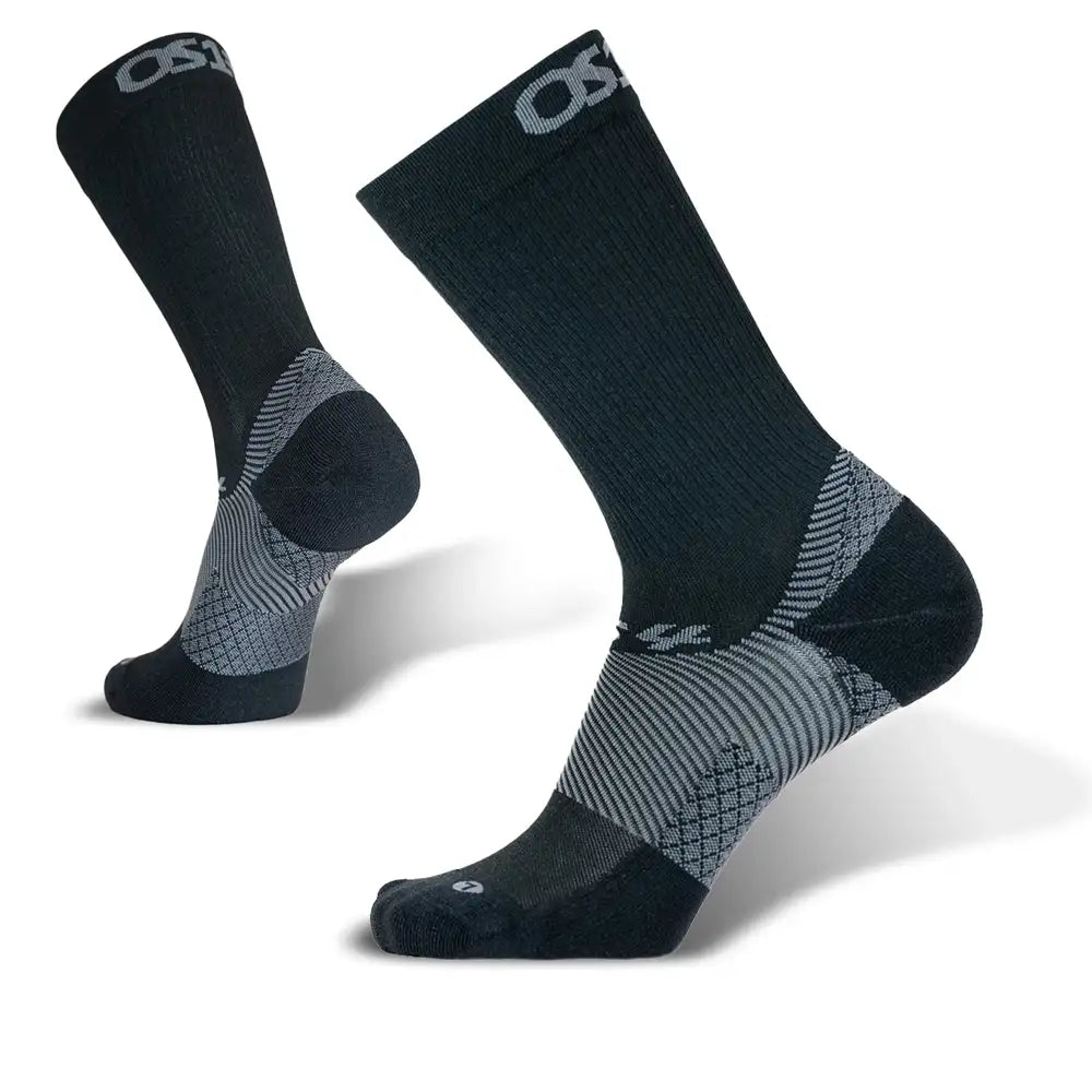 Crew Plantar Fasciitis Compression Sock (FS4) - Black