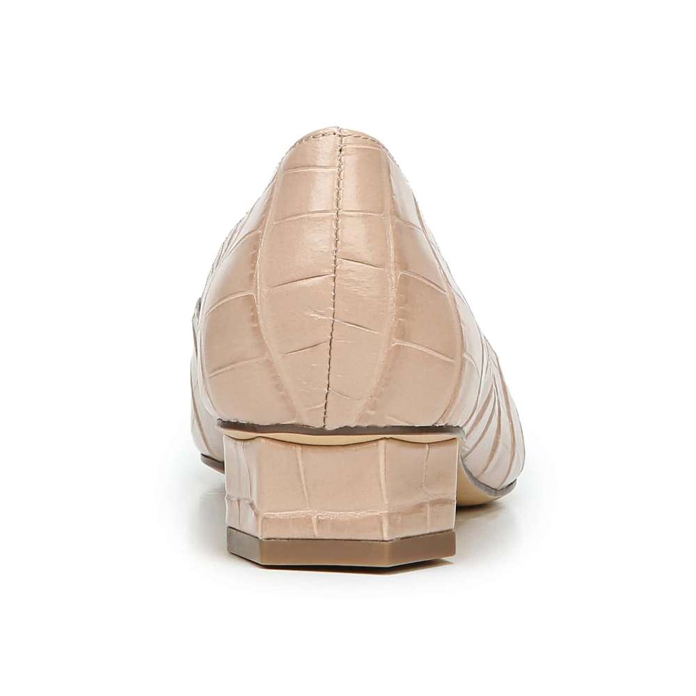Flavia Block Heel - Barely Nude Croc