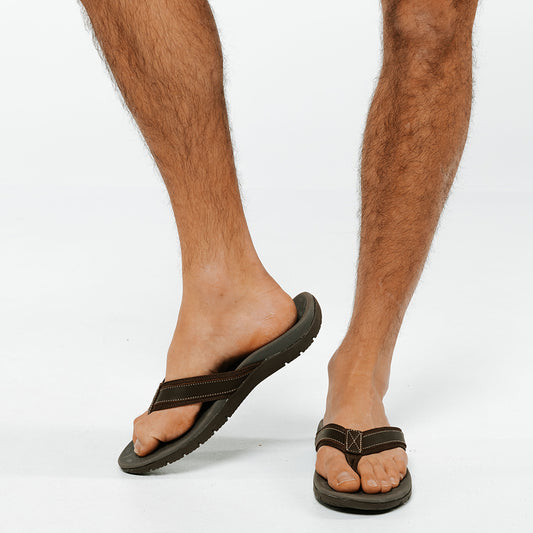 Lifestyle image for Focus Men's Toe Post Sandal - Brown