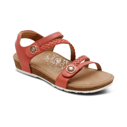 Jillian Braided Strap Sandal - Rose