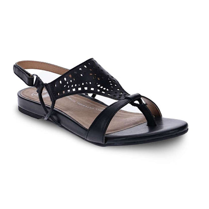 Maggie Flat Sandal - Black