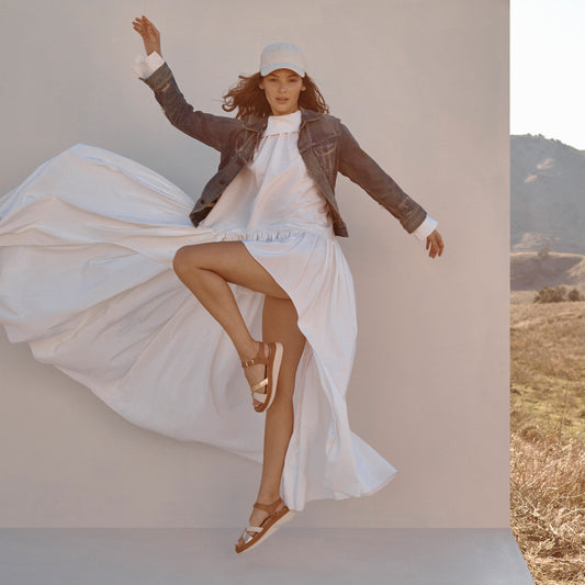 Lifestyle image for Mar Platform Sandal - Camel/Gold