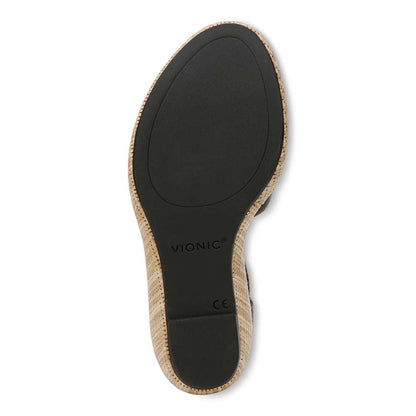 Marina Wedge Sandal - Black