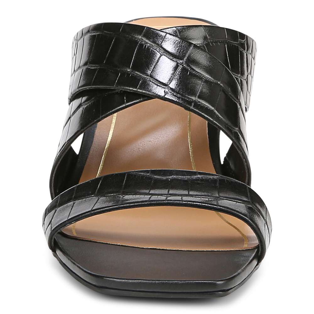 Merlot Heeled Sandal - Black Croc