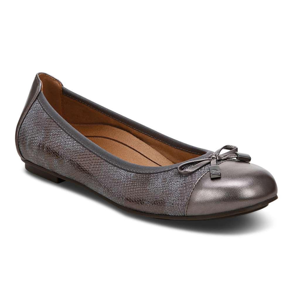 Minna Ballet Flat - Pewter Snake