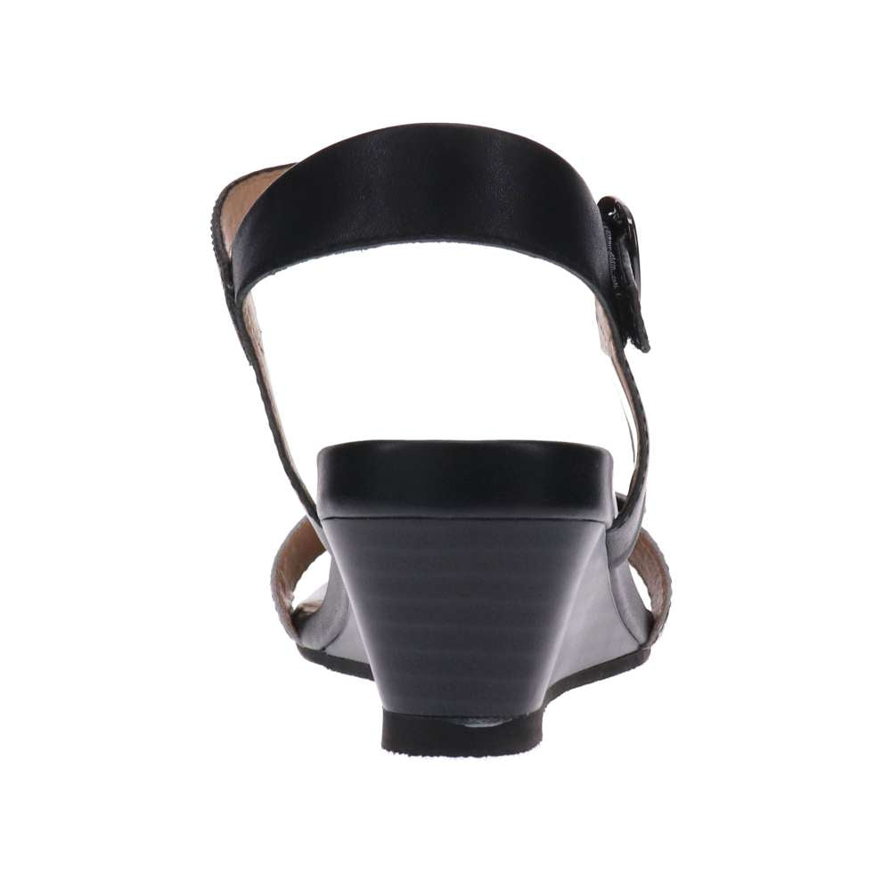 Nelly Wedge Sandal - Black Ocelot