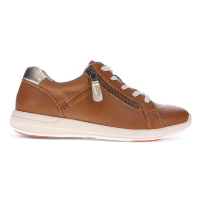 North Leather Zip Casual Sneaker - Tan Leather