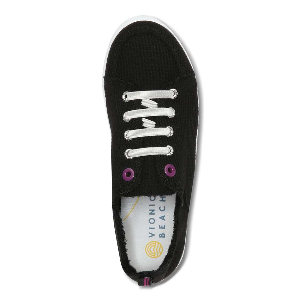 Pismo Casual Sneaker - Black Waffle Knit