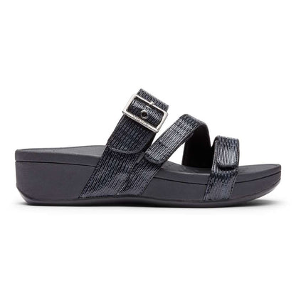 Rio Platform Sandal - Black Woven