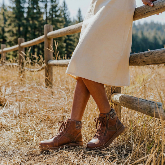 Lifestyle image for Wanda Zip Boot - Tan