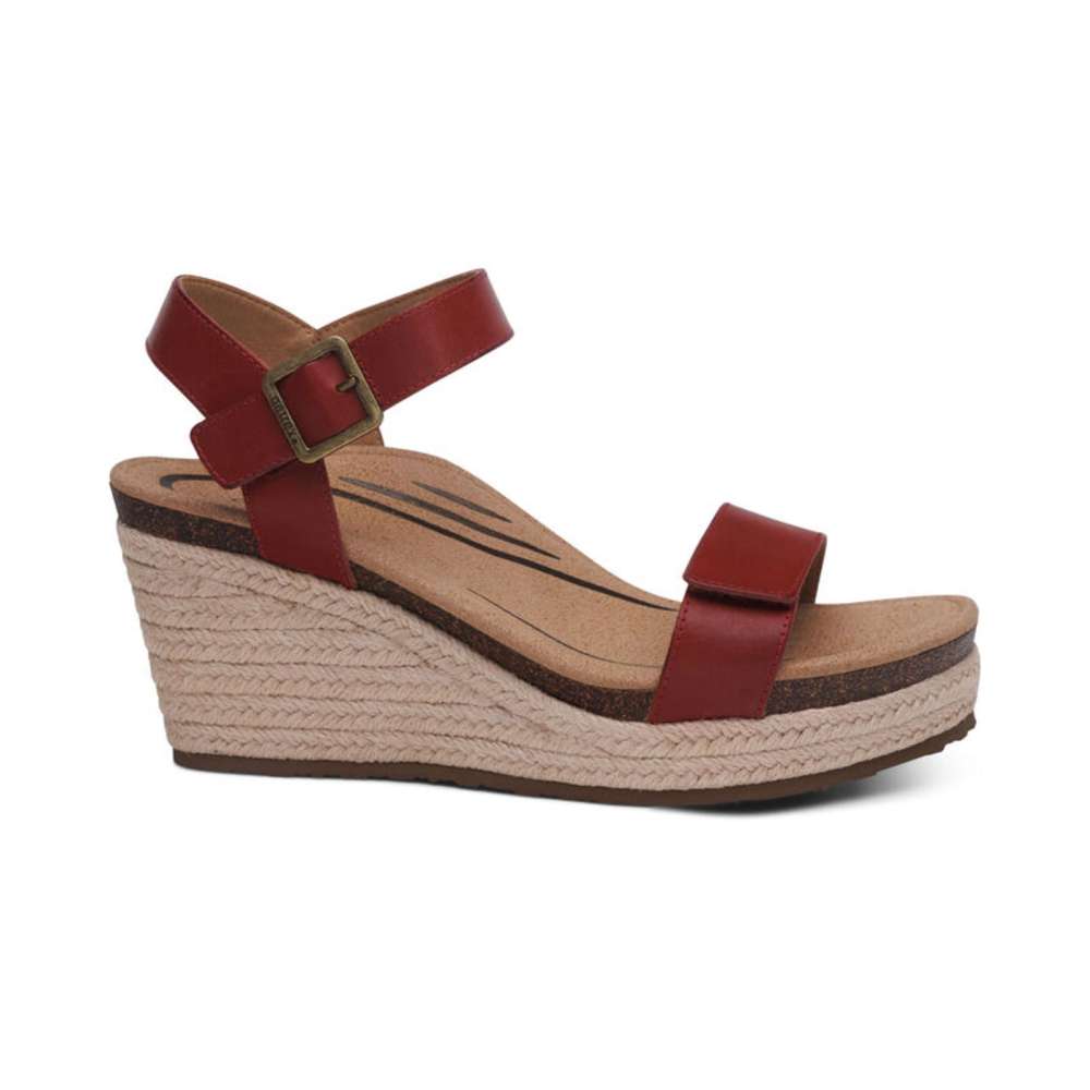Sydney Espadrille Wedge - Red