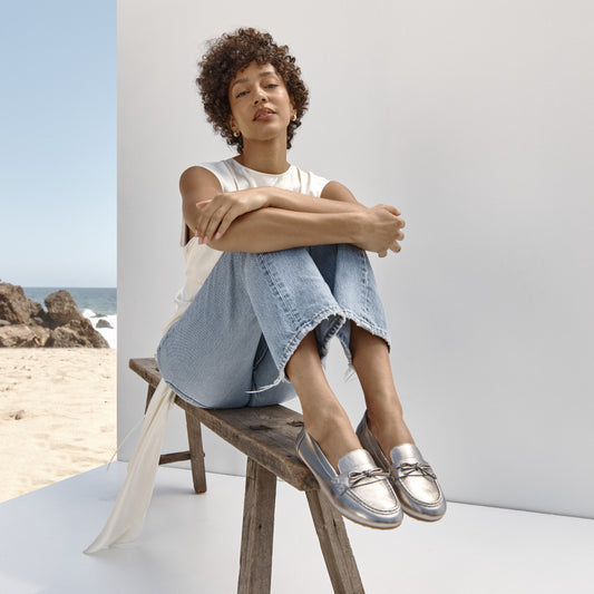 Lifestyle image for Taryn Casual Slip-On Loafer - Pewter