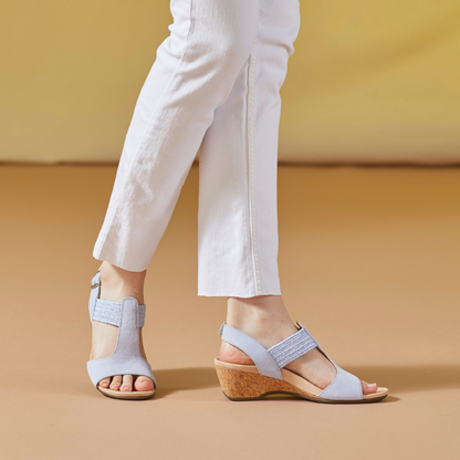 Kaytie Wedge Sandal - Blue Haze