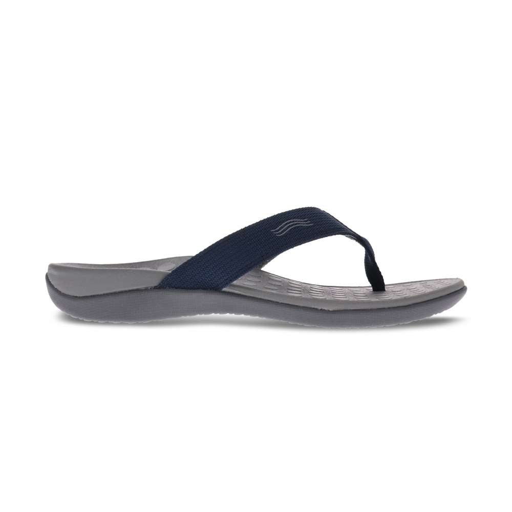 Wave Toe Post Sandal Unisex - Navy