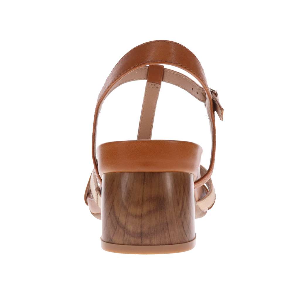 Yass Heeled Sandal - Tan Multi